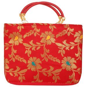 Beaded Handcrafted Brocade Evening Purse Handbag Vintage Party Wedding Gift -_-